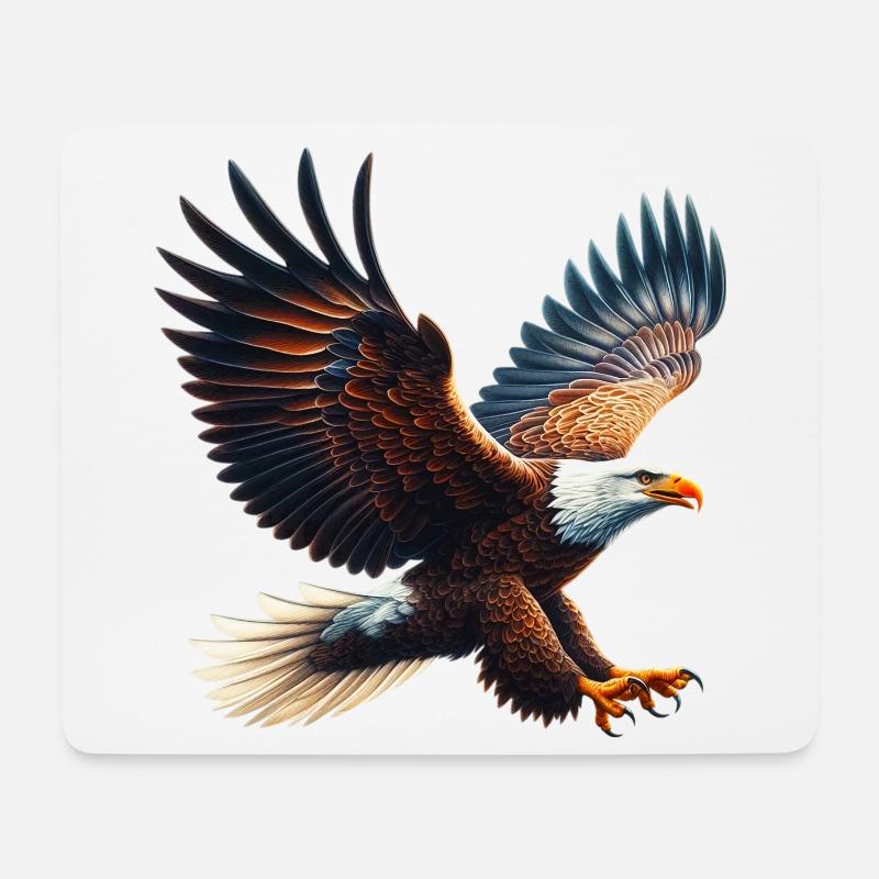 Adler - Mousepad (Querformat) - Weiß