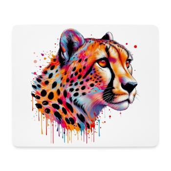 Guépard - Tapis de souris (format paysage) - blanc - Devant