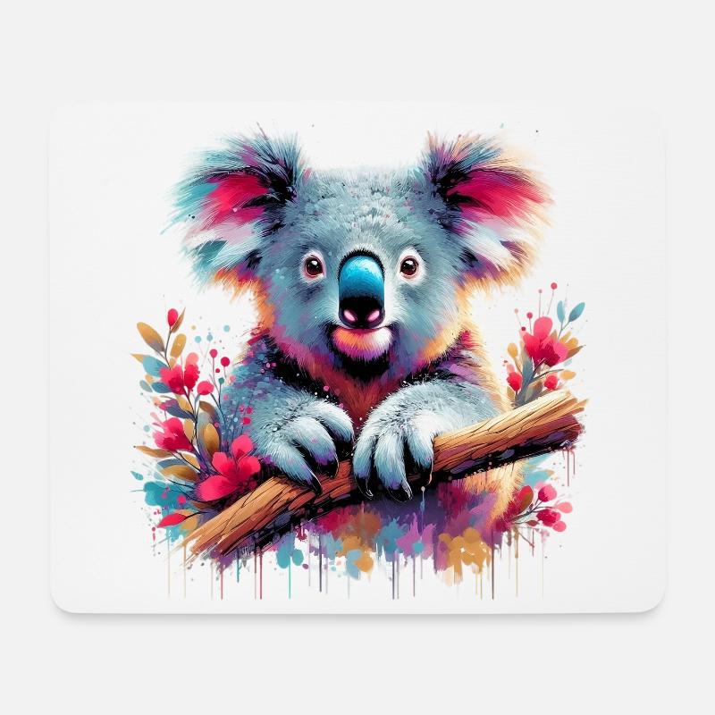 Koala - Mousepad (Querformat) - Weiß
