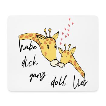 Les girafes t’aiment - Tapis de souris (format paysage) - blanc - Devant