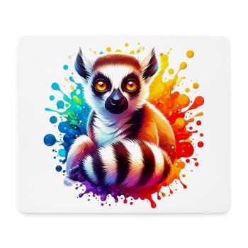 Lémurien - Tapis de souris (format paysage) - blanc - Devant