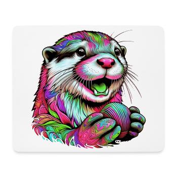 Otter - Mousepad (Querformat) - Weiß - Vorne