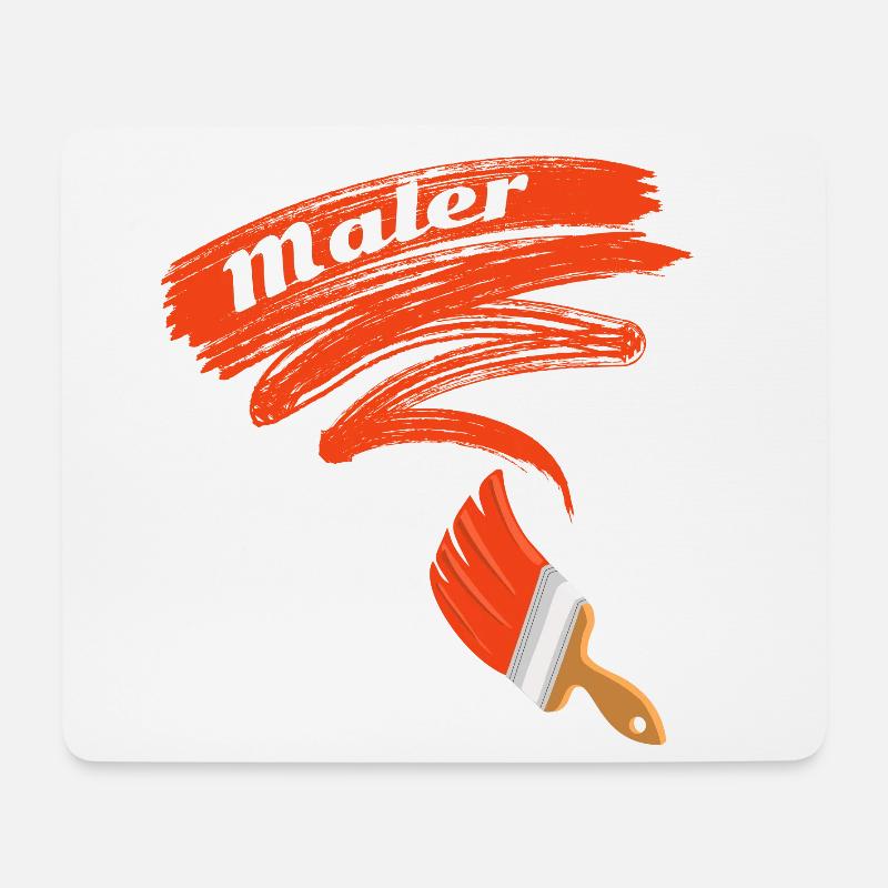 Kreativer Malpinsel Schriftzug - Mousepad (Querformat) - Weiß