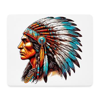 American Indian American - Mouse Pad (horizontal) - white - Front