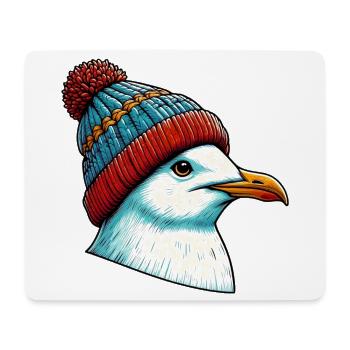 Mouette - Tapis de souris (format paysage) - blanc - Devant