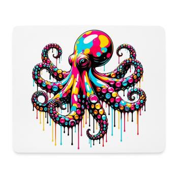 Krake - Mousepad (Querformat) - Weiß - Vorne