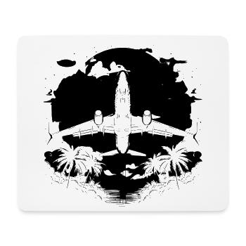 Luftfahrzeug Grafik - Mousepad (Querformat) - Weiß - Vorne