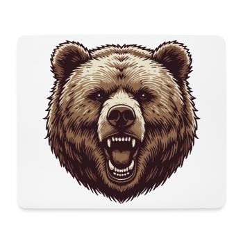 Grizzly - Tapis de souris (format paysage) - blanc - Devant