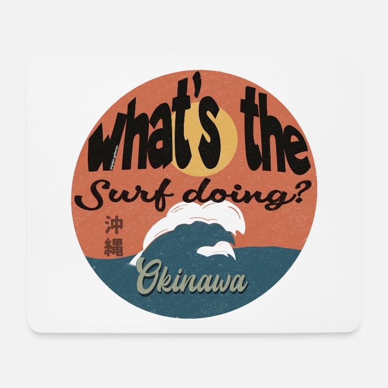 What’s The Surf Doing - Mousepad (Querformat) - Weiß