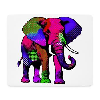 Elefant - Mousepad (Querformat) - Weiß - Vorne