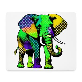 Elefant - Mousepad (Querformat) - Weiß - Vorne