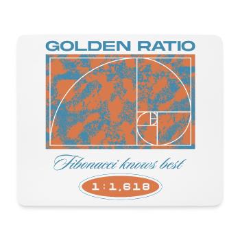 Goldener Schnitt – Fibonacci knows best - Mousepad (Querformat) - Weiß - Vorne