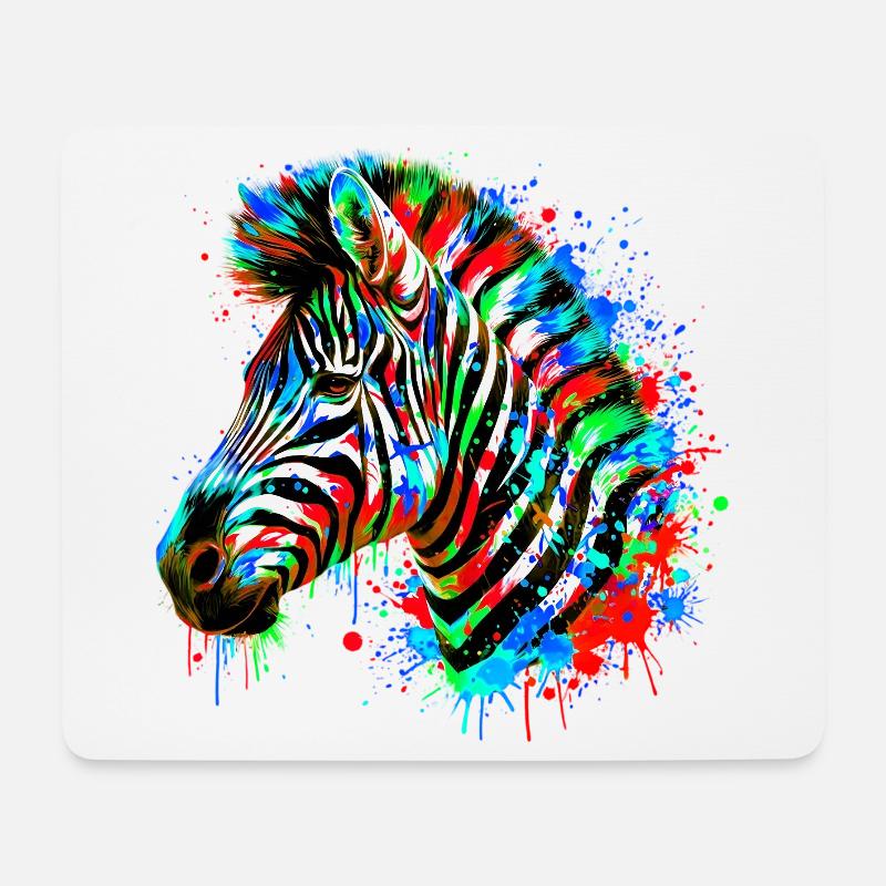 Zebra - Mouse Pad (horizontal) - white