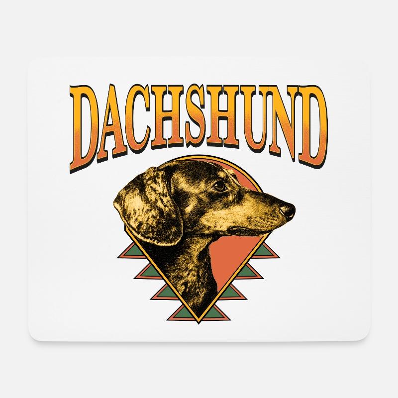 Dachshund – Vintage Dog Portrait - Mouse Pad (horizontal) - white