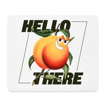 Peach Retro – Déclaration Hello There - Tapis de souris (format paysage) - blanc - Devant