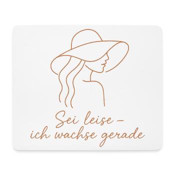 Quietly growing: Woman with a hat - Mouse Pad (horizontal) - white - Front