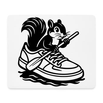Squirrel in sneakers! - Mouse Pad (horizontal) - white - Front