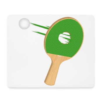 Tischtennisschläger mit Loch – kraftvoll & witzig - Mousepad (Querformat) - Weiß - Vorne