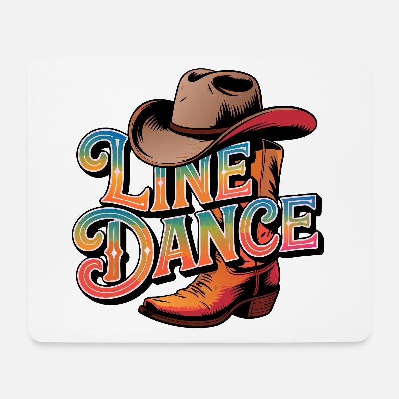 Line Dance mein Hobby - meine Passion - Mousepad (Querformat) - Weiß