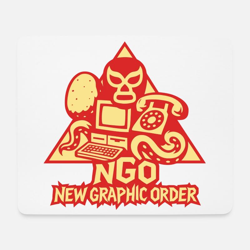 NGO Cult Symbols - Mousepad (Querformat) - Weiß