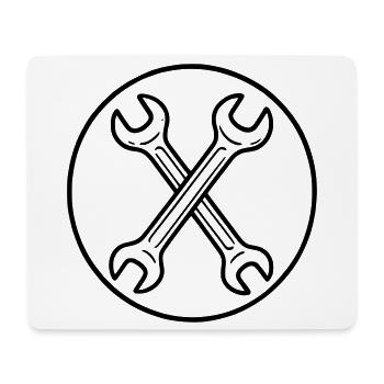 Clés plates - Tapis de souris (format paysage) - blanc - Devant