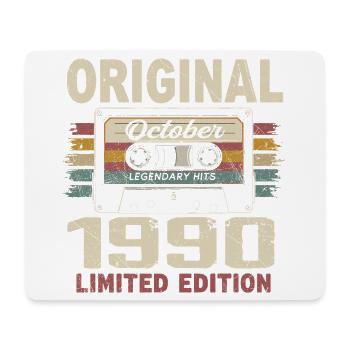 Né en Octobre 1990 | Cadeau Vintage Octobre 1990 - Tapis de souris (format paysage) - blanc - Devant