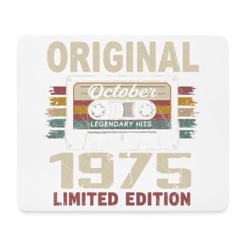 Geboren im Oktober 1975 | Vintage Geschenk Oktober 1975 - Mousepad (Querformat) - Weiß - Vorne