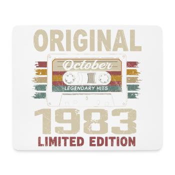 Né en Octobre 1983 | Cadeau Vintage Octobre 1983 - Tapis de souris (format paysage) - blanc - Devant