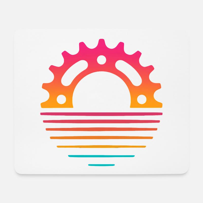 Miami Bike Sunset - Mouse Pad (horizontal) - white