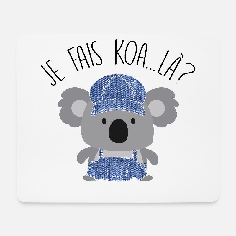 Koala Style Denim Casual - Mousepad (Querformat) - Weiß