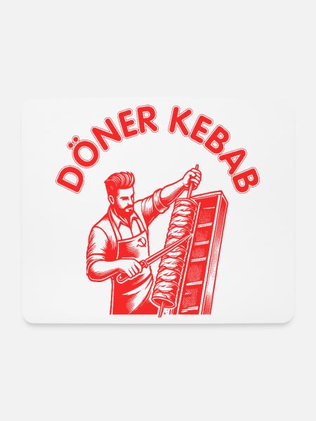 Döner Kebab - Mousepad (Querformat) - Weiß