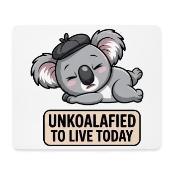 Unkoalafied - Funny Koala T-Shirt - Mouse Pad (horizontal) - white - Front