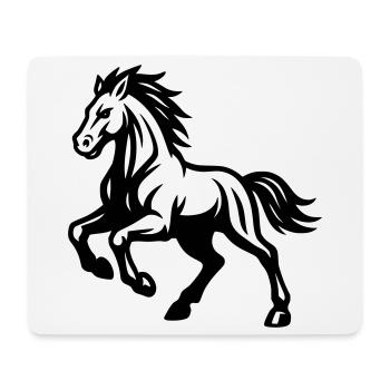Cheval - Tapis de souris (format paysage) - blanc - Devant