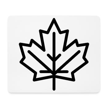 Feuille d’Érable - Tapis de souris (format paysage) - blanc - Devant