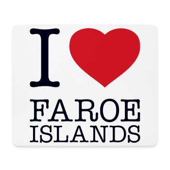 i love Faroe Islands - Mouse Pad (horizontal) - white - Front