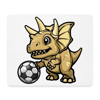Dinosaurier Fußball Comic - Mousepad (Querformat) - Weiß - Vorne