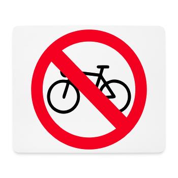 Kein Fahrrad - Mousepad (Querformat) - Weiß - Vorne