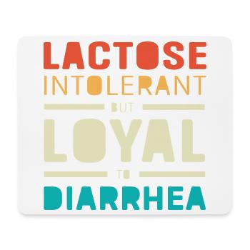 Milch Allergie Laktose Intoleranz Blähungen - Mousepad (Querformat) - Weiß - Vorne