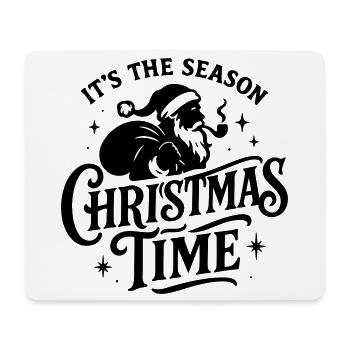 Christmas time Xmas weihnachten rock'n roll Santa  - Mousepad (Querformat) - Weiß - Vorne