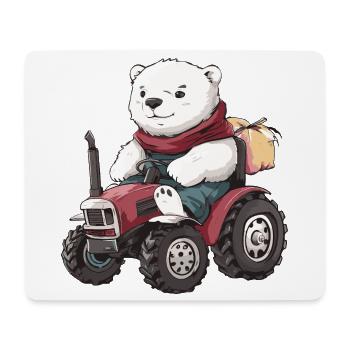 Éleveur de tracteurs à ours polaires - Tapis de souris (format paysage) - blanc - Devant