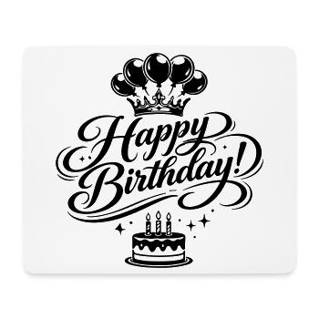 Joyeux anniversaire - Tapis de souris (format paysage) - blanc - Devant