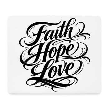 Glaube Hoffnung Liebe Christlich - Mousepad (Querformat) - Weiß - Vorne