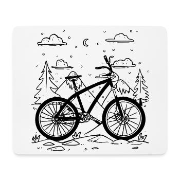Style de bande dessinée VTT - Tapis de souris (format paysage) - blanc - Devant