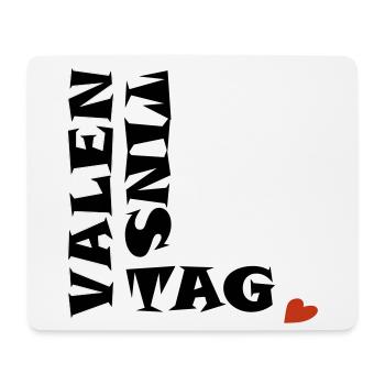 Valentinstag mit Herz - Mousepad (Querformat) - Weiß - Vorne