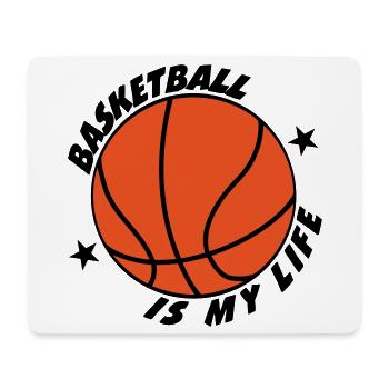 basketball is my life - Tapis de souris (format paysage) - blanc - Devant
