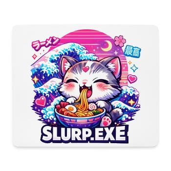 Kawaii Katze Ramen Nudeln Anime Katze - Mousepad (Querformat) - Weiß - Vorne