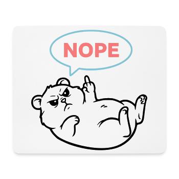 Hamster Nope Comic Sprechblase - Mousepad (Querformat) - Weiß - Vorne