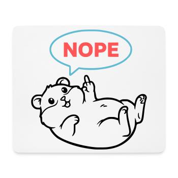 Hamster Nope Comic Farbig - Mousepad (Querformat) - Weiß - Vorne