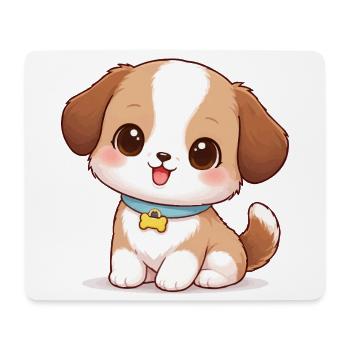Dog Cute Comic - Mouse Pad (horizontal) - white - Front