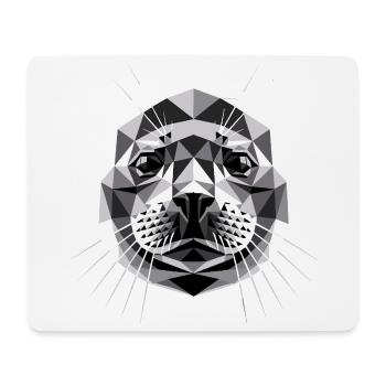 Sceller avec des lunettes de soleil, phoque morse mignons phoques - Tapis de souris (format paysage) - blanc - Devant